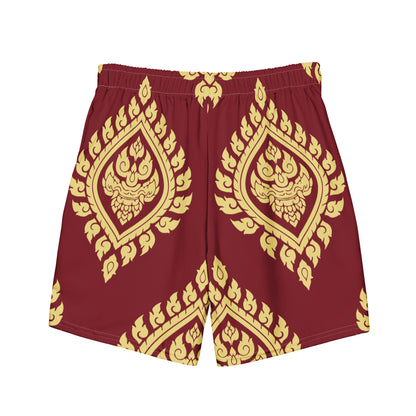 Red Sarong swim trunks