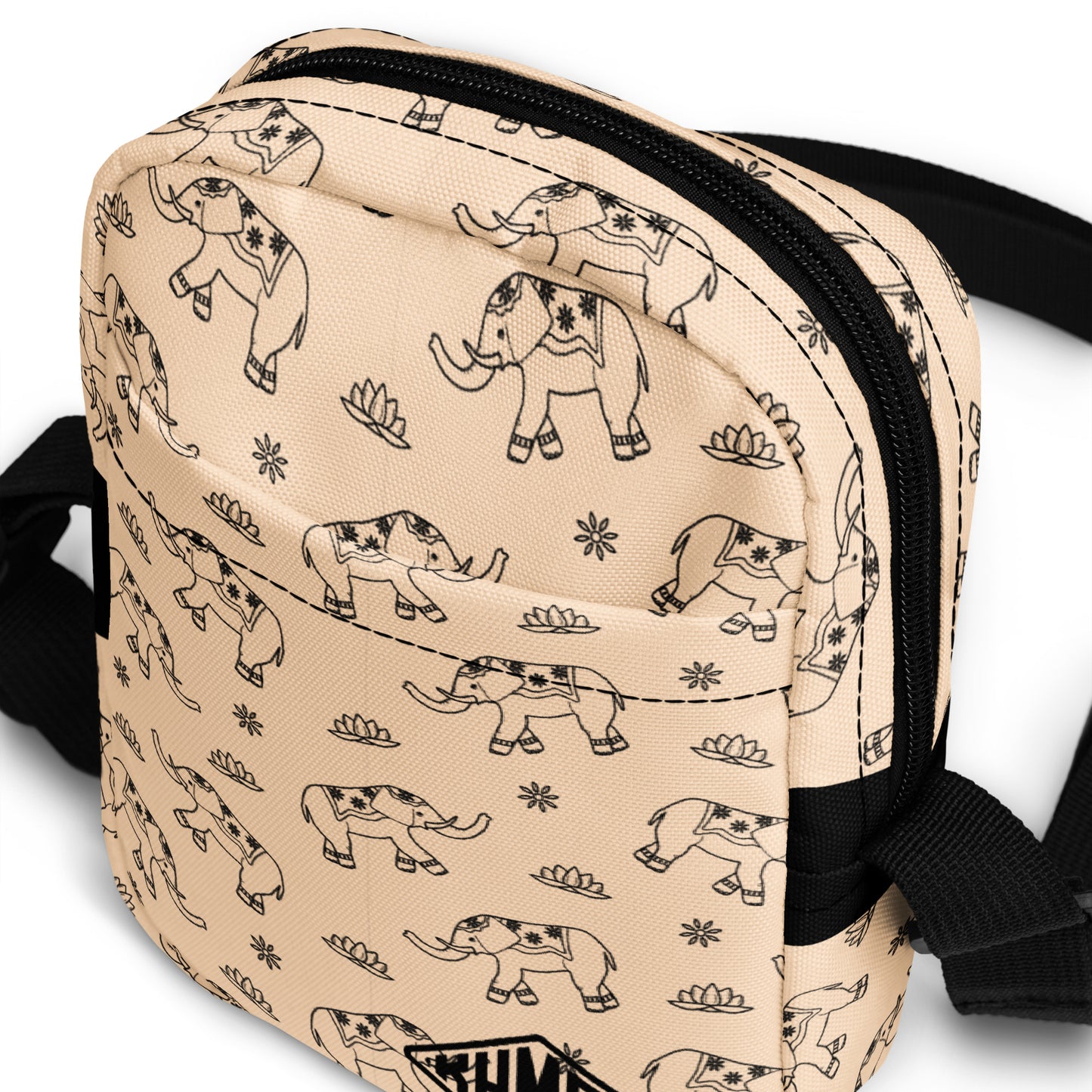 Elephant & Lotus crossbody bag