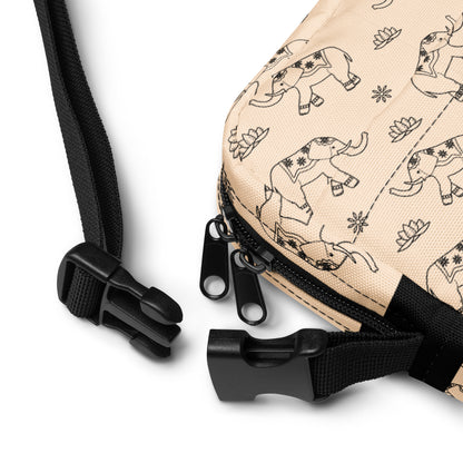 Elephant & Lotus crossbody bag